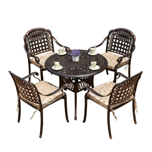 Обеденный комплект из алюминия стол Феникс+4 кресла Вулкан - купить за 74400.00 руб.