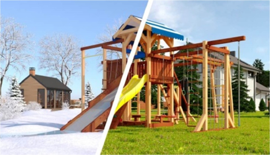 Детская площадка Савушка 4 сезона - 10 Семейная - купить за 229700.00 руб.
