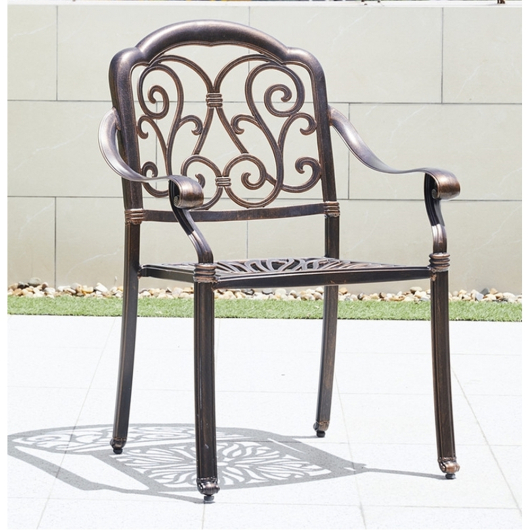 Комплект из литого алюминия стол квадратный АДОНИС "ADONIS" 90х90 арт.6120 + 4 кресла ЛАМБЕРТ "LAMBERT" арт.6007-4 - купить за 71250.00 руб.