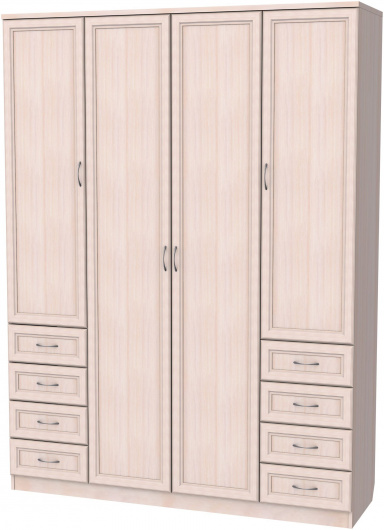 Шкаф 4-х дверный для одежды и белья с ящиками Гарун 112 - купить за 0.00 руб.