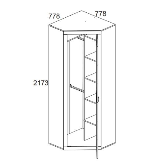 Шкаф угловой LP Оскар - купить за 21799.00 руб.
