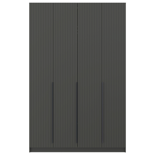 Шкаф 4-х дверный 67.13 Брандо ЛДСП/МДФ Графит - купить за 24717.00 руб.