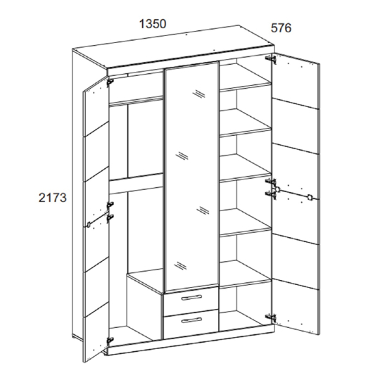 Шкаф 3D2S Оскар - купить за 32399.00 руб.