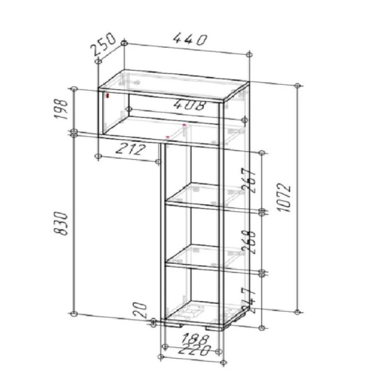 Полка приставная Дастин - купить за 0.00 руб.