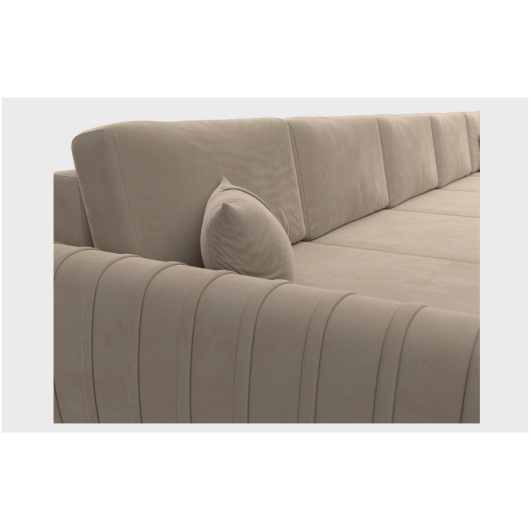 Диван Лига-057 МегаЛонг велюр SEVEN 729 бежевый - купить за 173990.00 руб.