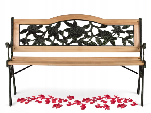 Садовая чугунная скамья Садовая роза - купить за 12300.00 руб.
