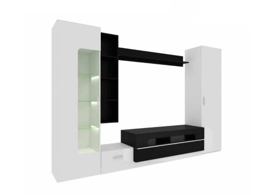 Стенка Loft 20 Белый Снег/Черный - купить за 0.00 руб.