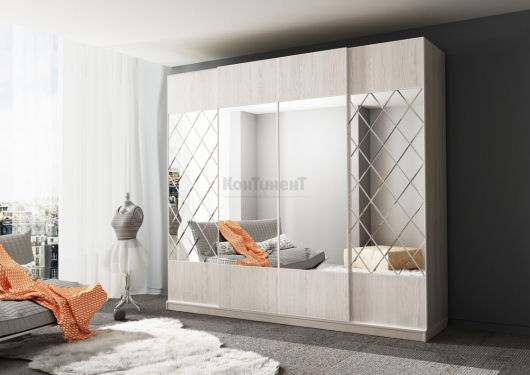 Шкаф-купе 4-х дверный Nova (вариант 15) - купить за 136208.00 руб.