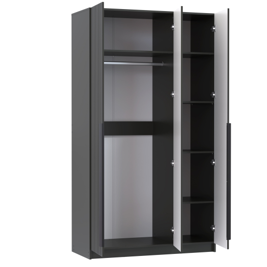 Шкаф 3-х дверный 67.12 Брандо ЛДСП/МДФ Графит - купить за 26312.00 руб.