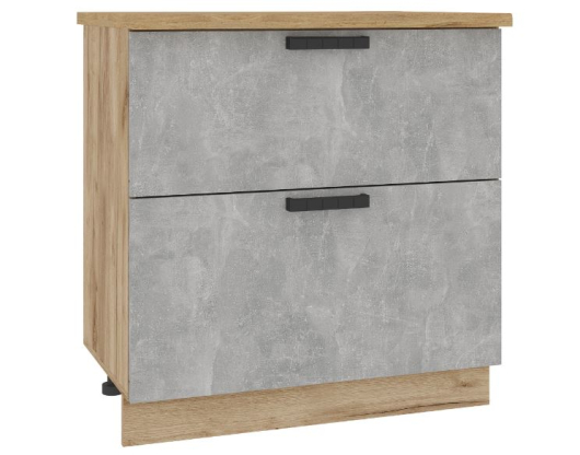 Шкаф нижний с 2 ящиками Бетоны ШН2ВЯ 800 - купить за 8771.00 руб.