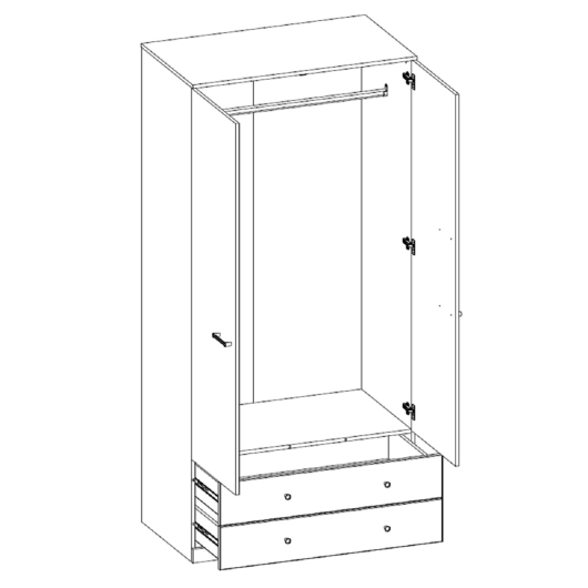 Шкаф 2DG2S Джаггер - купить за 25599.00 руб.