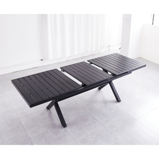 Обеденная группа из литого алюминия стол прямоугольный ТРАНСФОРМЕР "TRANSFORMER" арт.6147 + 6 кресел БОСТОН "BOSTON" арт.6014-8 - купить за 152700.00 руб.