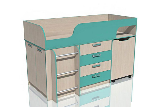 Кровать Рико с выкатным столом НМ 011.56 М - купить за 23141.0000 руб.