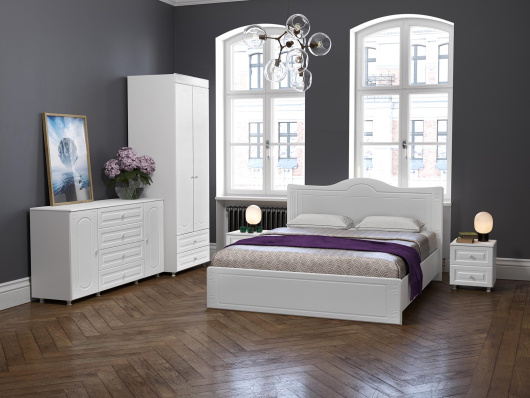 Спальня Афина белое дерево (вариант 1) - купить за 67528.00 руб.