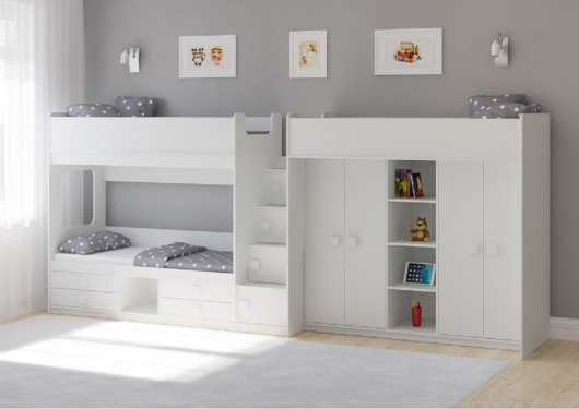 Трехъярусная кровать Легенда DE606-602 - купить за 58622.00 руб.