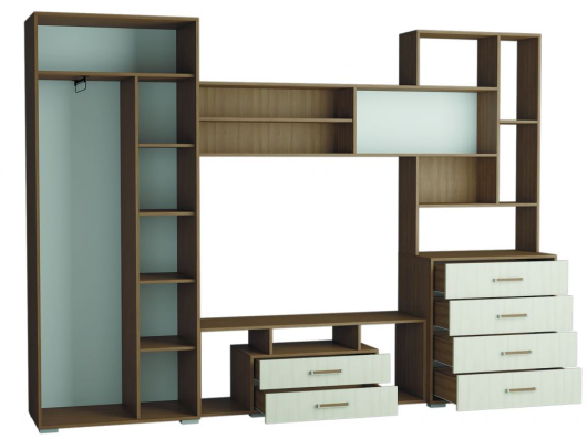 Стенка Европа-1 Венге/Дуб молочный - купить за 29670.00 руб.