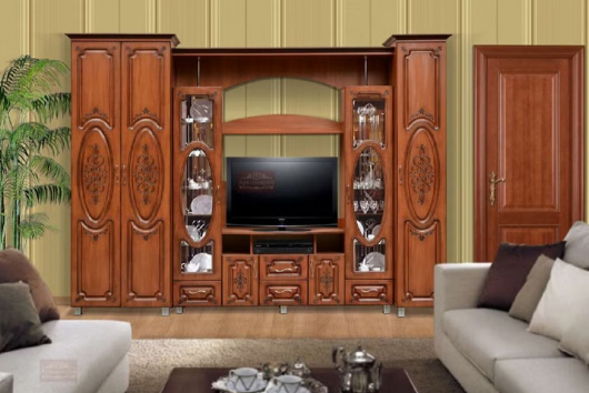 Стенка Глория 10 яблоня/чёрная патина - купить за 0.00 руб.