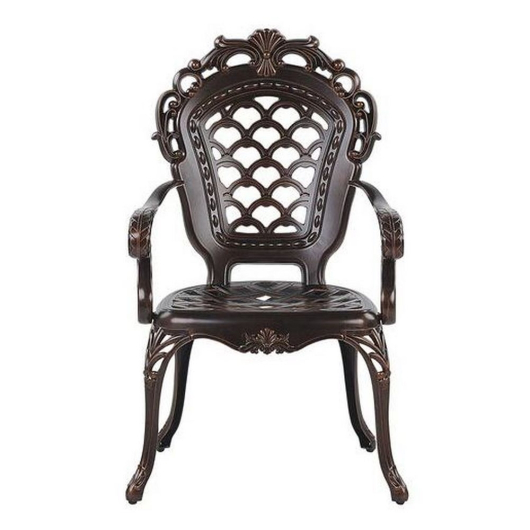 Комплект из литого алюминия стол ОРХИДЕЯ "ORCHID" D100 арт.6053 + 4 кресла ФИНЛЯНДИЯ-4 "FINLAND-4" арт.6001 - купить за 94950.00 руб.