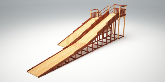 Зимняя деревянная игровая горка Савушка Зима 9 - купить за 379000.00 руб.