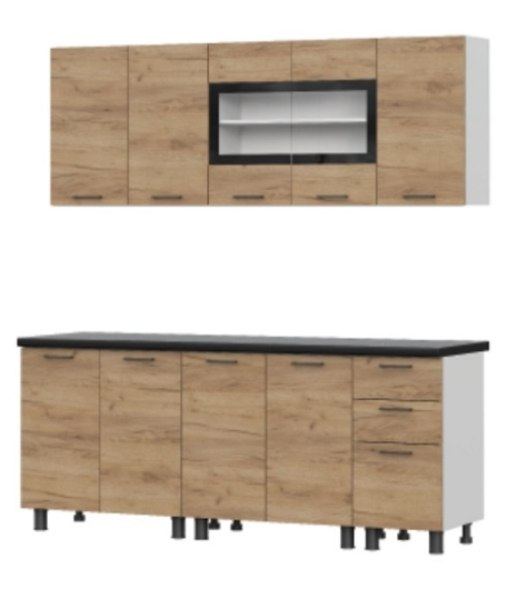 Кухня Аризона 2 м + стол обеденный дуб золотой - купить за 0.00 руб.