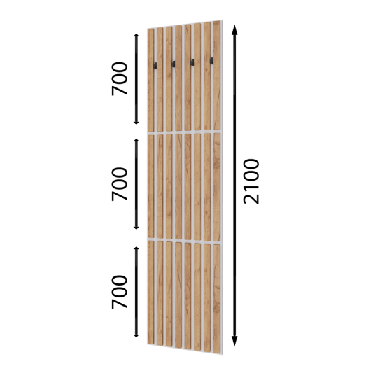 Вешалка 3-х ярусная Кано КПВ-3 Дуб Крафт белый/Дуб Крафт табачный - купить за 5429.00 руб.