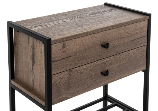 Обувница Диана дуб велингтон / черный матовый - купить за 12940.00 руб.