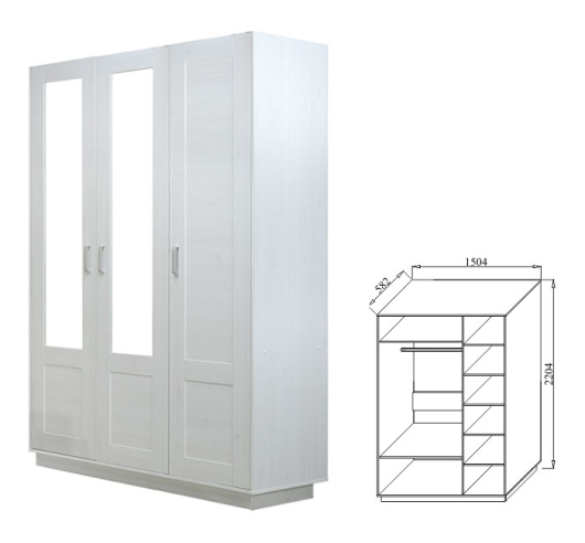 Шкаф 3-х дверный Ивушка-9 Квадро - купить за 0.00 руб.