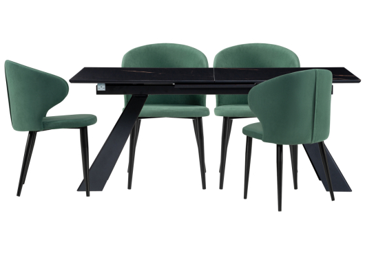 Обеденная группа Денлиан катания изумруд / обсидиан / черный - купить за 0.00 руб.