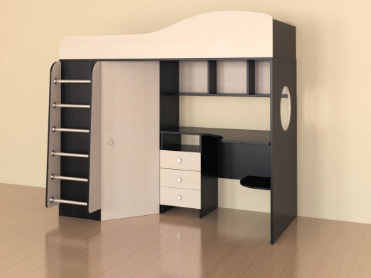 Кровать-чердак Кадет 1 с металлической лестницей - купить за 0.00 руб.