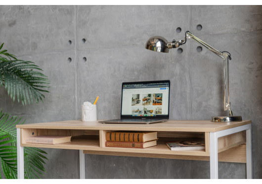 Письменный стол Леон Лофт с белым подстольем - купить за 0.00 руб.