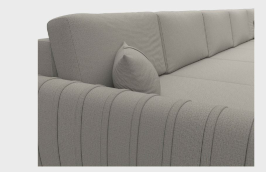 Диван Лига-057 МегаЛонг рогожка Амур 02 бежевый - купить за 169990.00 руб.