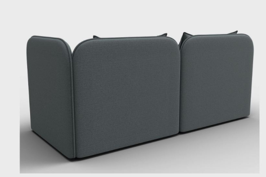 Тахта Лига-094 рогожка Амур 07 серый/черный - купить за 41990.00 руб.