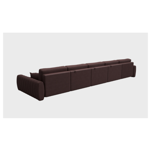 Диван Лига-057 МегаЛонг замша JOLY 09 бордовый - купить за 181990.00 руб.
