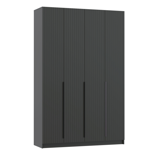 Шкаф 4-х дверный 67.13 Брандо ЛДСП/МДФ Графит - купить за 24717.00 руб.