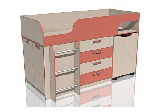 Кровать Рико с выкатным столом НМ 011.56 М - купить за 23141.0000 руб.