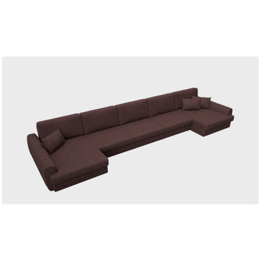 Диван Лига-057 МегаЛонг замша JOLY 09 бордовый - купить за 181990.00 руб.