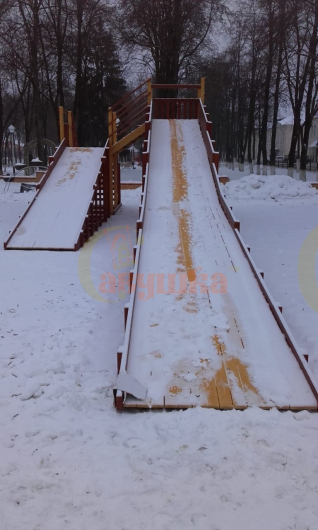 Зимняя деревянная игровая горка Савушка Зима 9 - купить за 379000.00 руб.