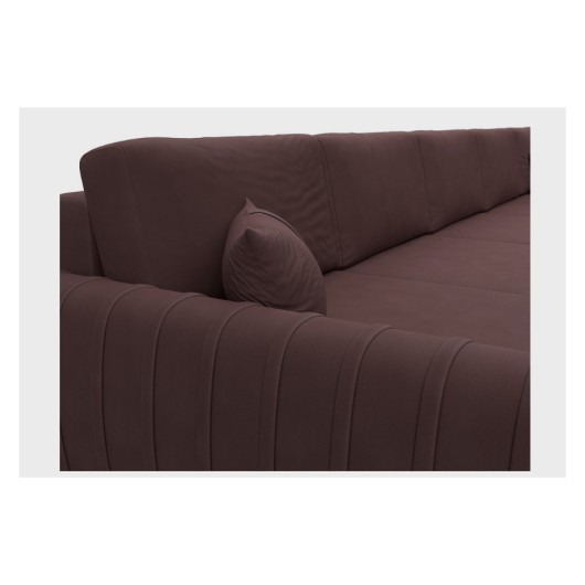 Диван Лига-057 МегаЛонг замша JOLY 09 бордовый - купить за 181990.00 руб.