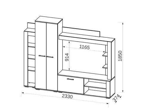 Стенка Соренто Версаль - купить за 0.00 руб.