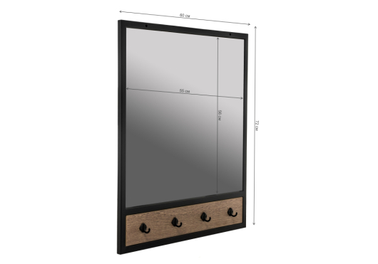 Настенная вешалка Персей дуб велингтон / черный матовый - купить за 6380.00 руб.