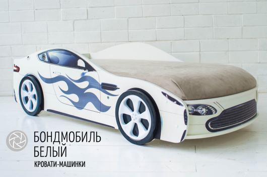 Детская кровать с подъемным механизмом Бондмобиль белый - купить за 16990.00 руб.