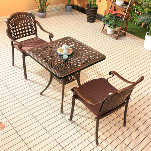 Стол квадратный из литого алюминия Сорренто Sorrento арт.6116 - купить за 24900.00 руб.