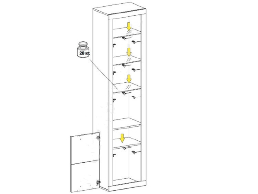 Шкаф-витрина 1D1V Оскар - купить за 15399.00 руб.