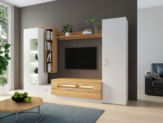 Стенка Loft 20 Белый/Дуб Вотан - купить за 42446.00 руб.