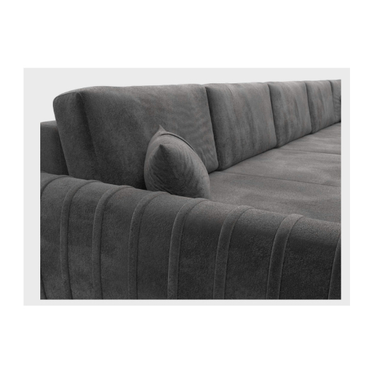 Диван Лига-057 МегаЛонг велюр TOWER 10 серый - купить за 181990.00 руб.