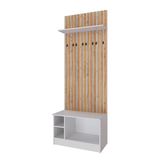 Тумба с вешалкой Кано 800 КПТВ-2 Белый/Дуб Крафт золотой - купить за 11993.00 руб.