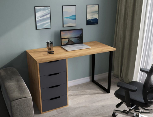 Стол С-400 дуб крафт золотой/графит - купить за 17845.00 руб.