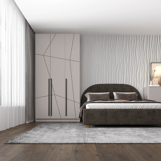 Шкаф 3-х дверный 67.12 Брандо ЛДСП/МДФ Кашемир Геометрия - купить за 27006.00 руб.