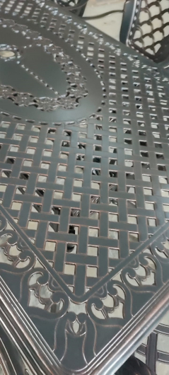 Мебель из литого алюминия стол Вулкан-2 + 8 кресел Финляндия-4 - купить за 204300.00 руб.