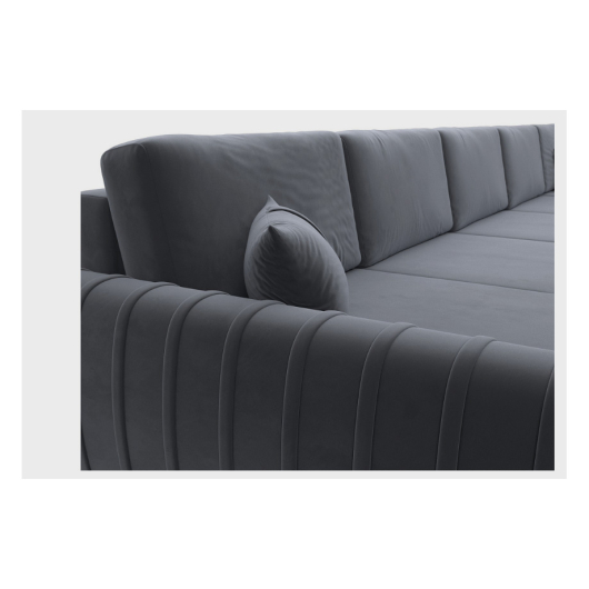 Диван Лига-057 МегаЛонг велюр SEVEN 17 серый - купить за 173990.00 руб.